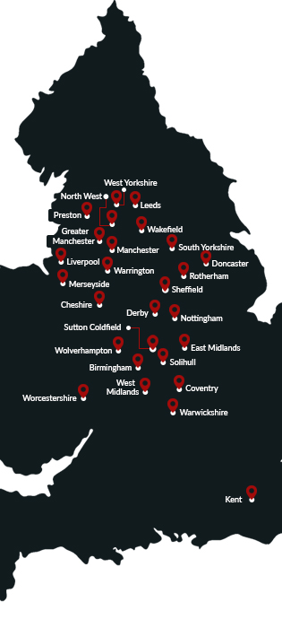 Autoscratch service coverage map showing car scratch repair locations