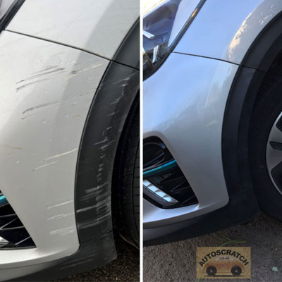 Front bumper scratch repair by Autoscratch